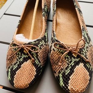 Madewell Snakeprint Leather Ballet flat 10M